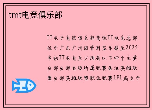 tmt电竞俱乐部